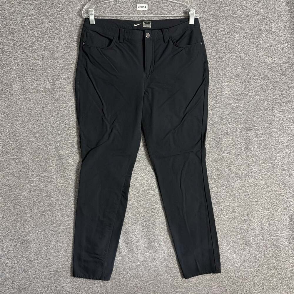 Nike Women's 10 Black Nylon Stretch Repel Golf Slim Fit Water Repentant Pants